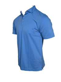 BUTTON DOWN MEN'S TECH PIQUE POLO - SOLID FRENCH BLUE