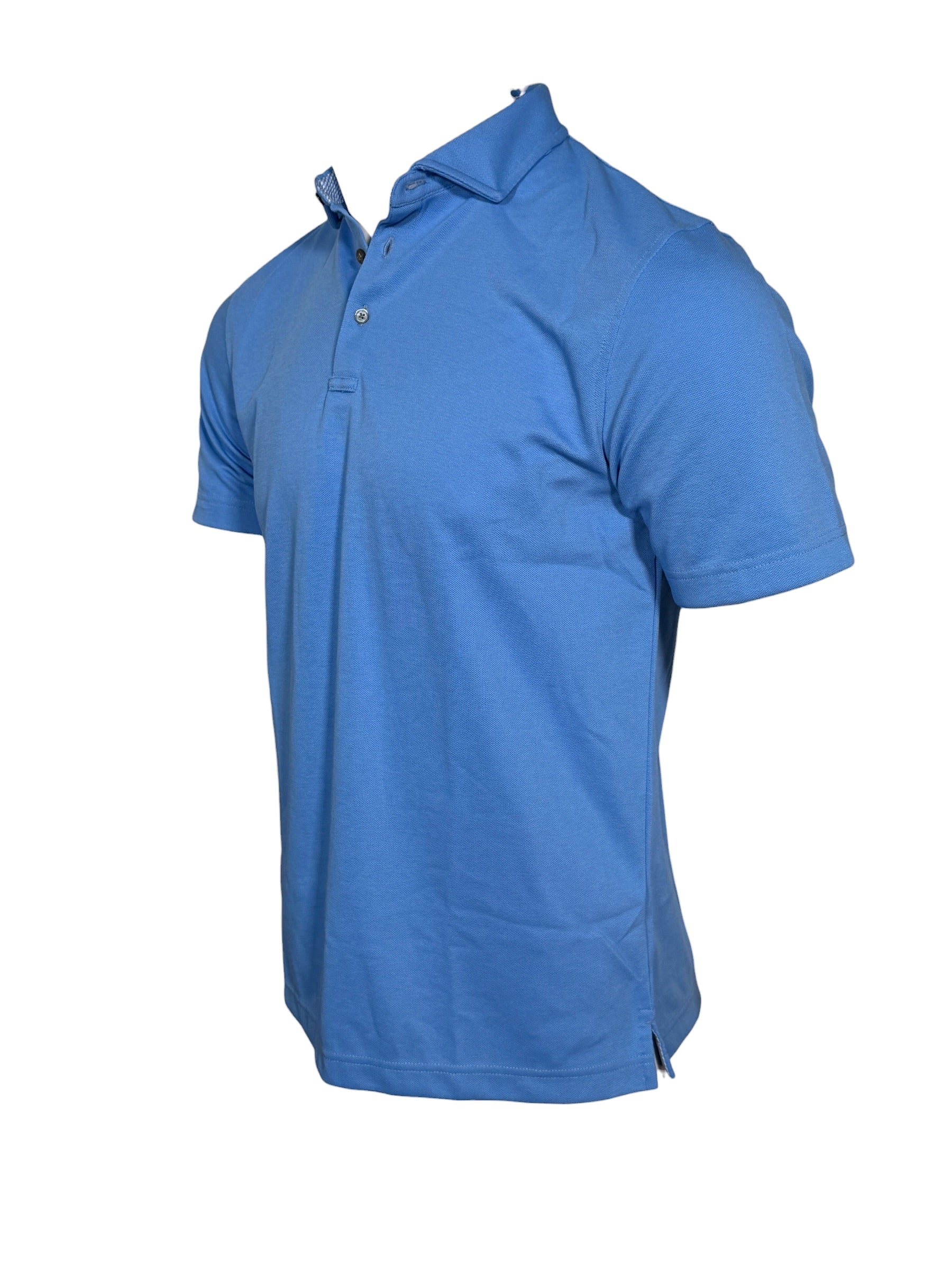 BUTTON DOWN MEN'S TECH PIQUE POLO - SOLID FRENCH BLUE
