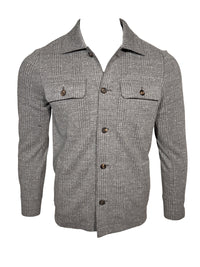 ELEVENTY - POCKET SHIRT JACKET - MEDIUM GREY MELANGE