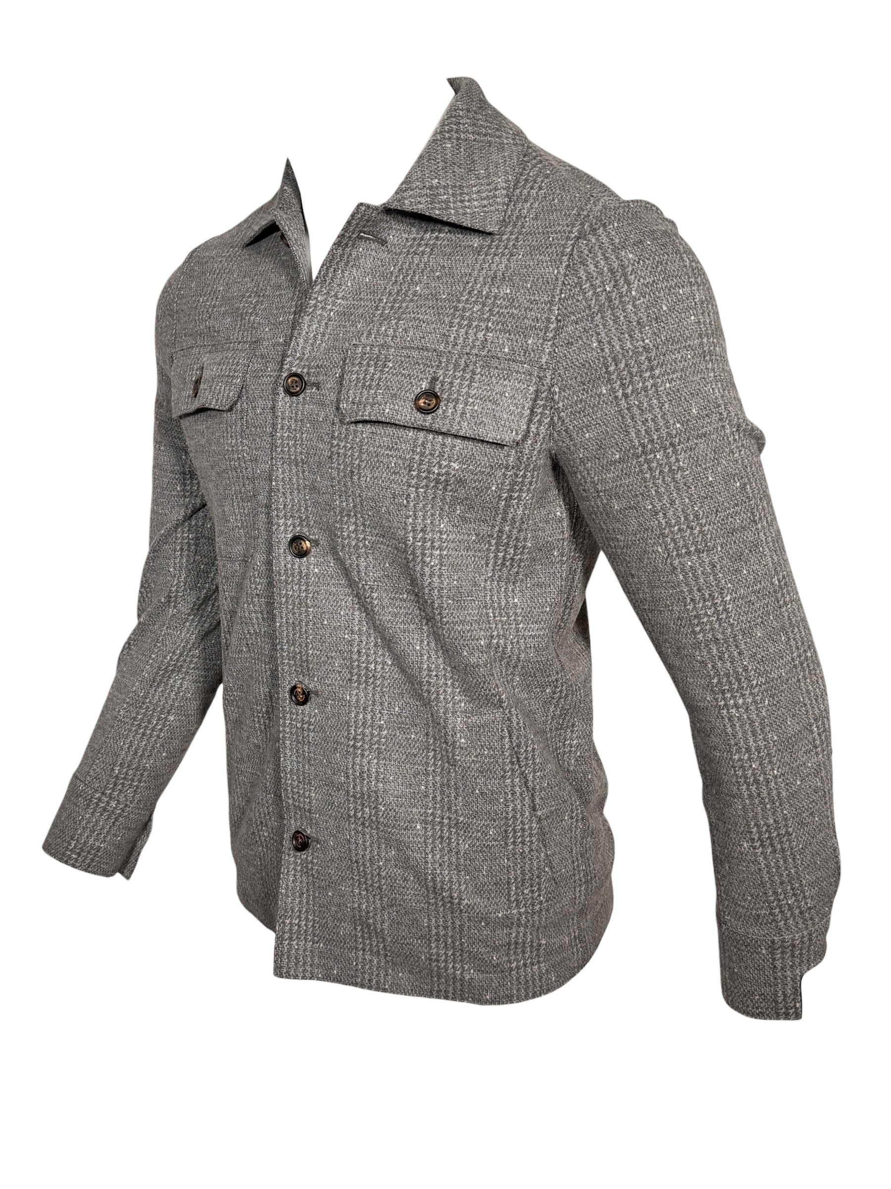 ELEVENTY - POCKET SHIRT JACKET - MEDIUM GREY MELANGE