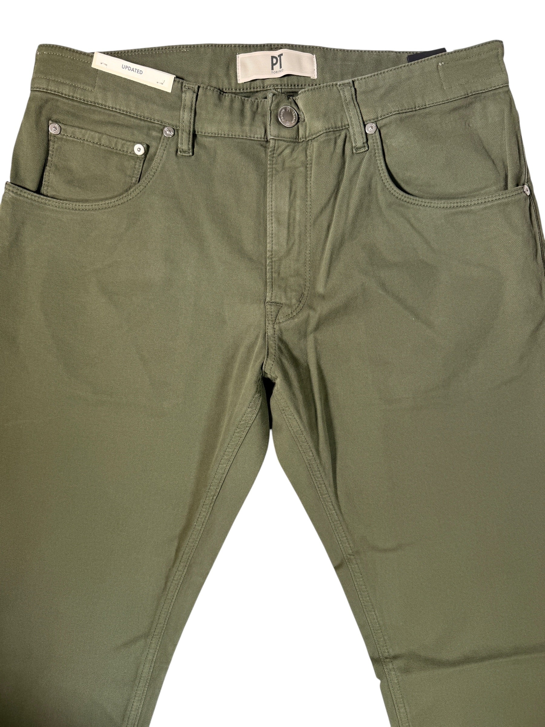 PT TORINO COTTON/CASHMERE STRETCH PANT - SALVIA CHIARO