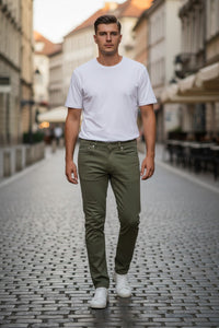 PT TORINO COTTON/CASHMERE STRETCH PANT - SALVIA CHIARO