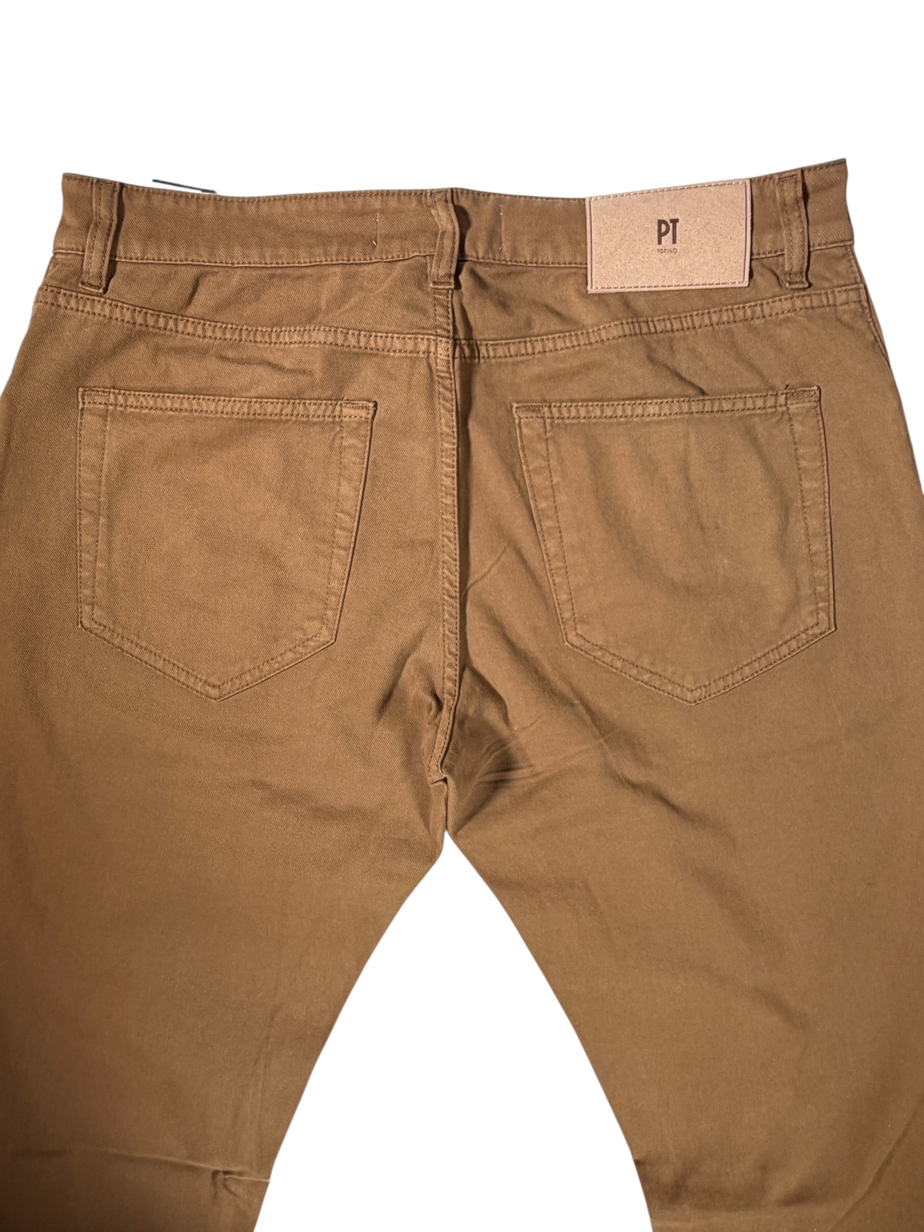 PT TORINO COTTON/CASHMERE STRETCH PANT - CASTORO
