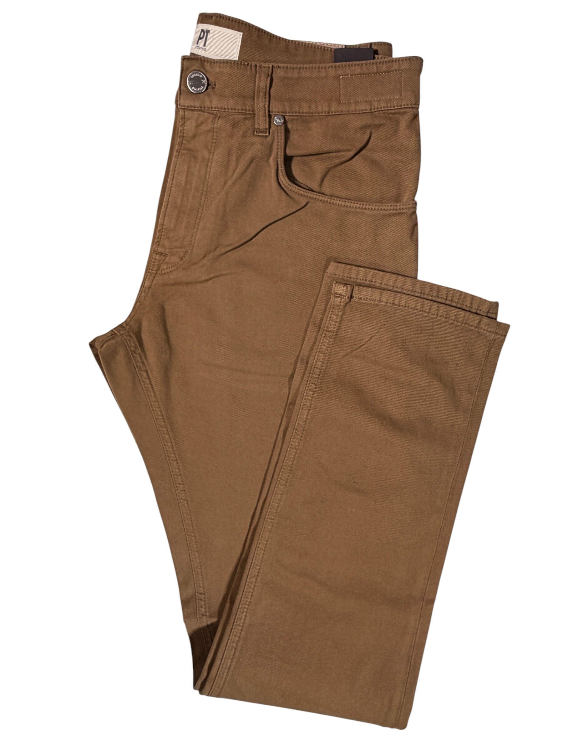PT TORINO COTTON/CASHMERE STRETCH PANT - CASTORO