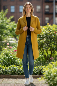 KINROSS RIB SLEEVE COAT - CITRINE