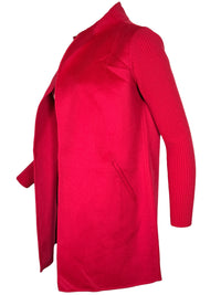 KINROSS RIB SLEEVE COAT - CRANBERRY