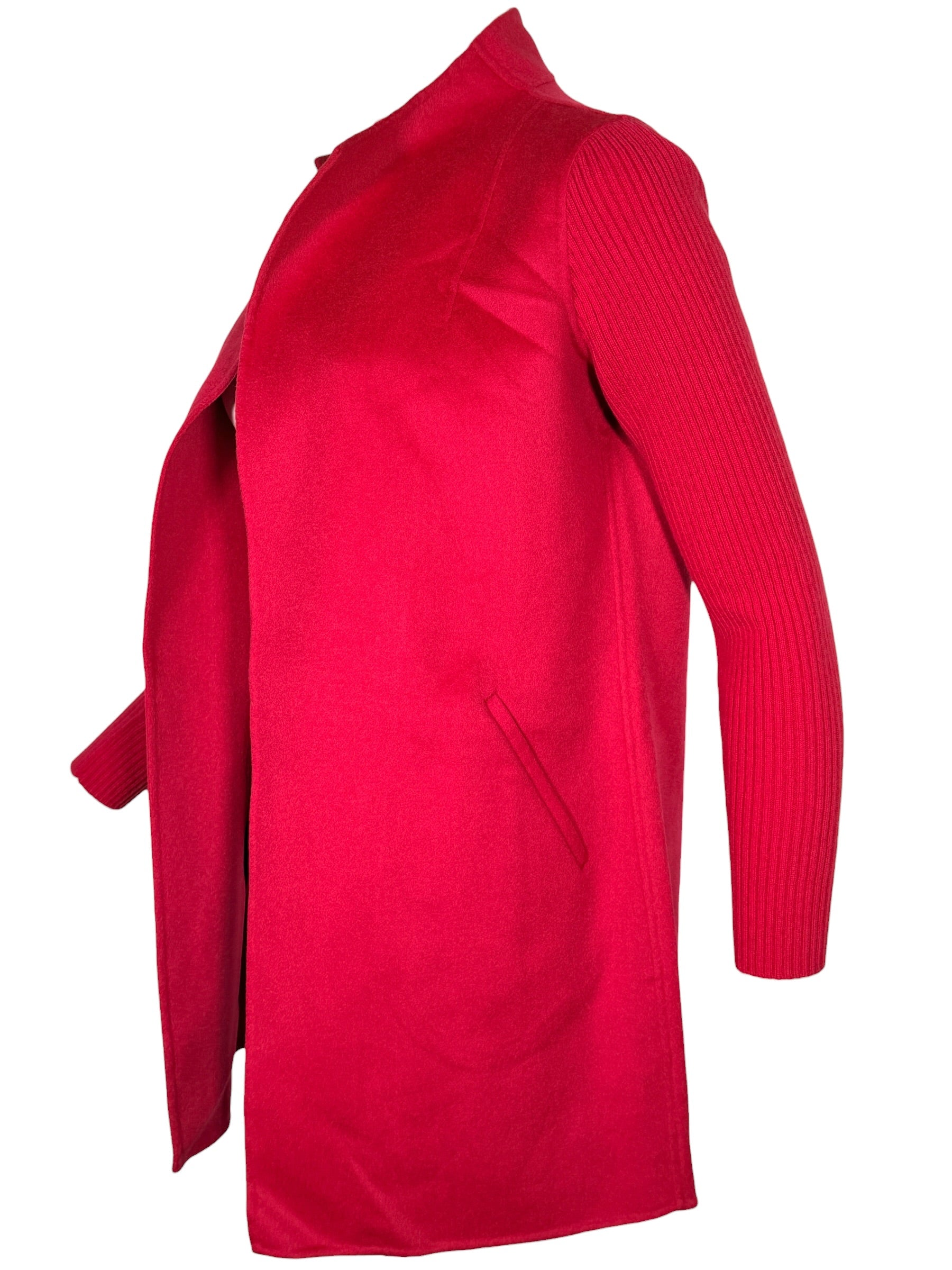 KINROSS RIB SLEEVE COAT - CRANBERRY