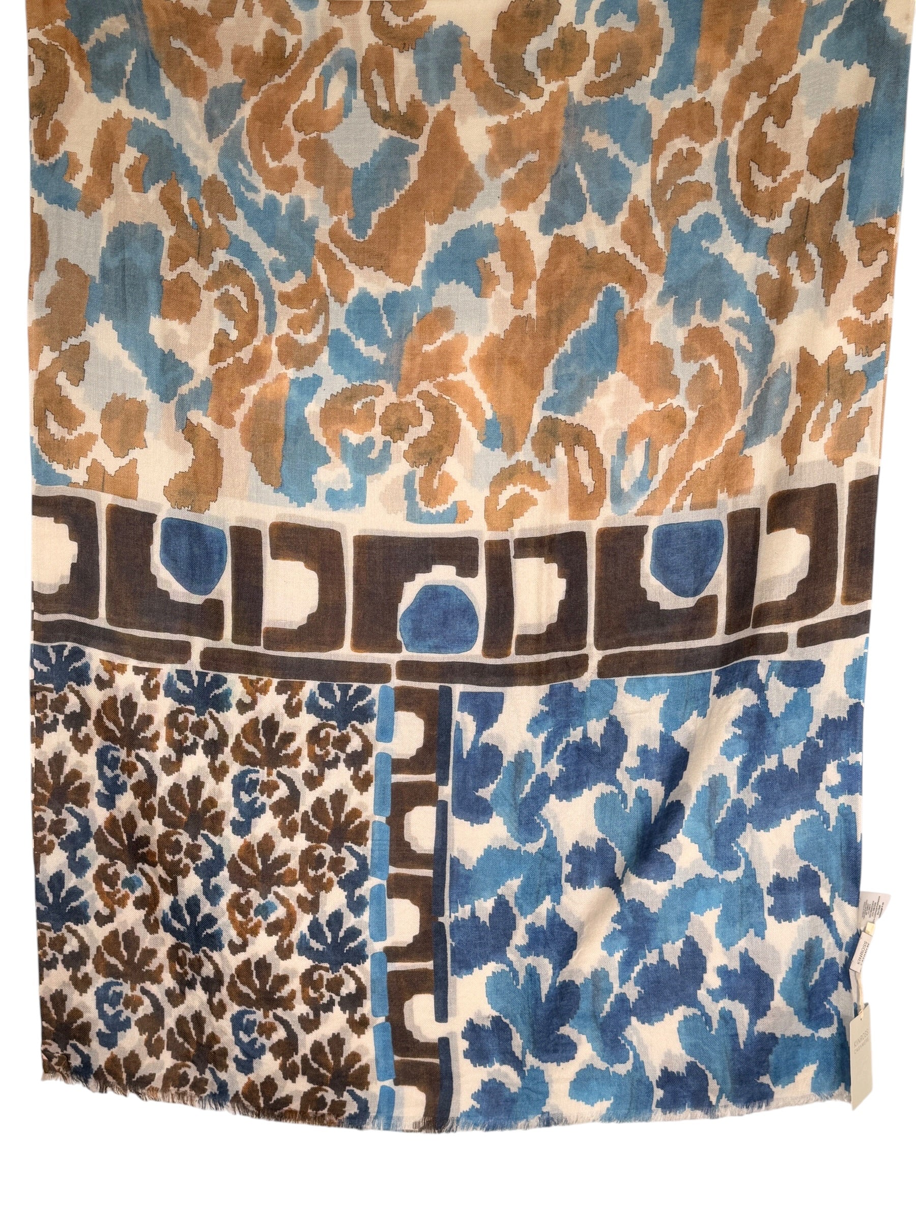 KINROSS MODERN GLEN PRINT SCARF - LOCH MULTI