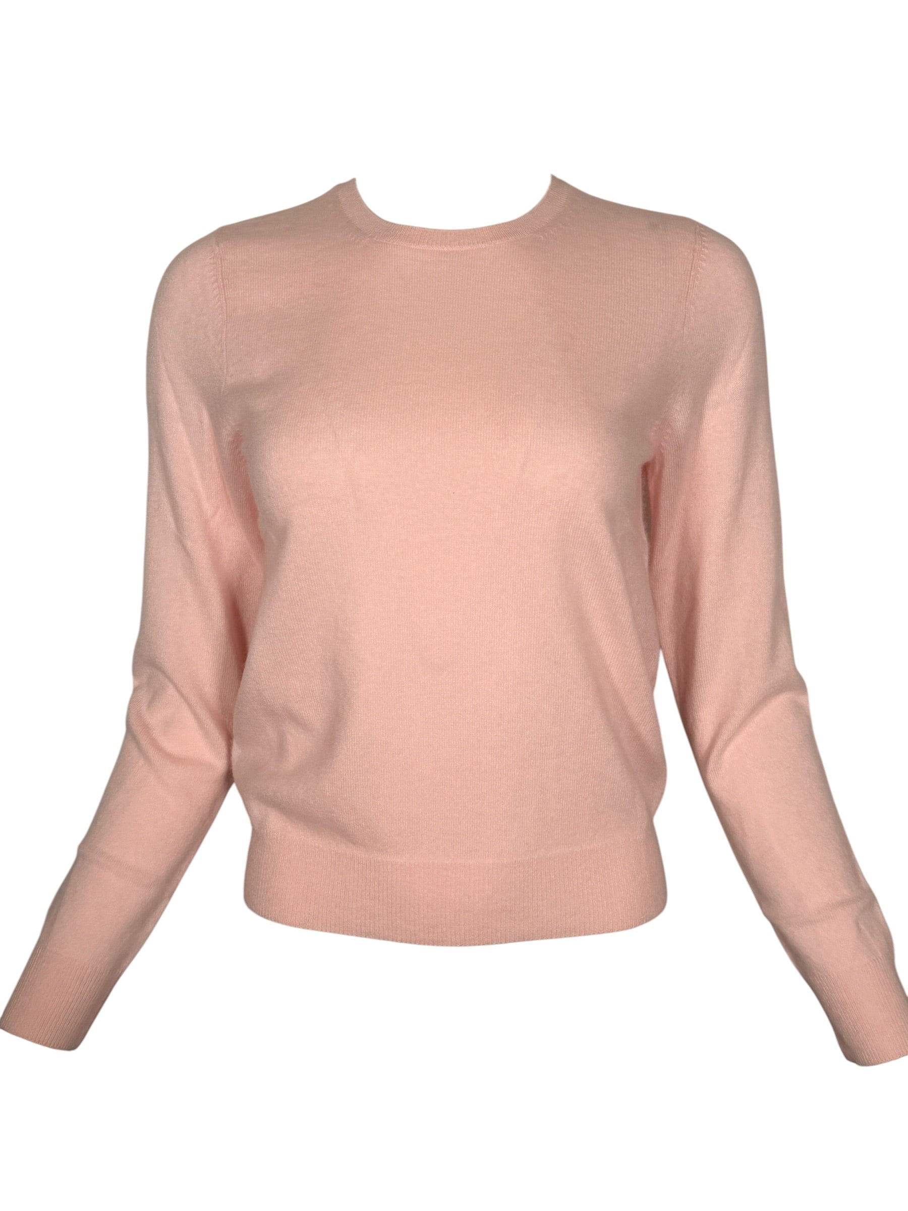 REPEAT CASHMERE PULLOVER - FEATHER PINK