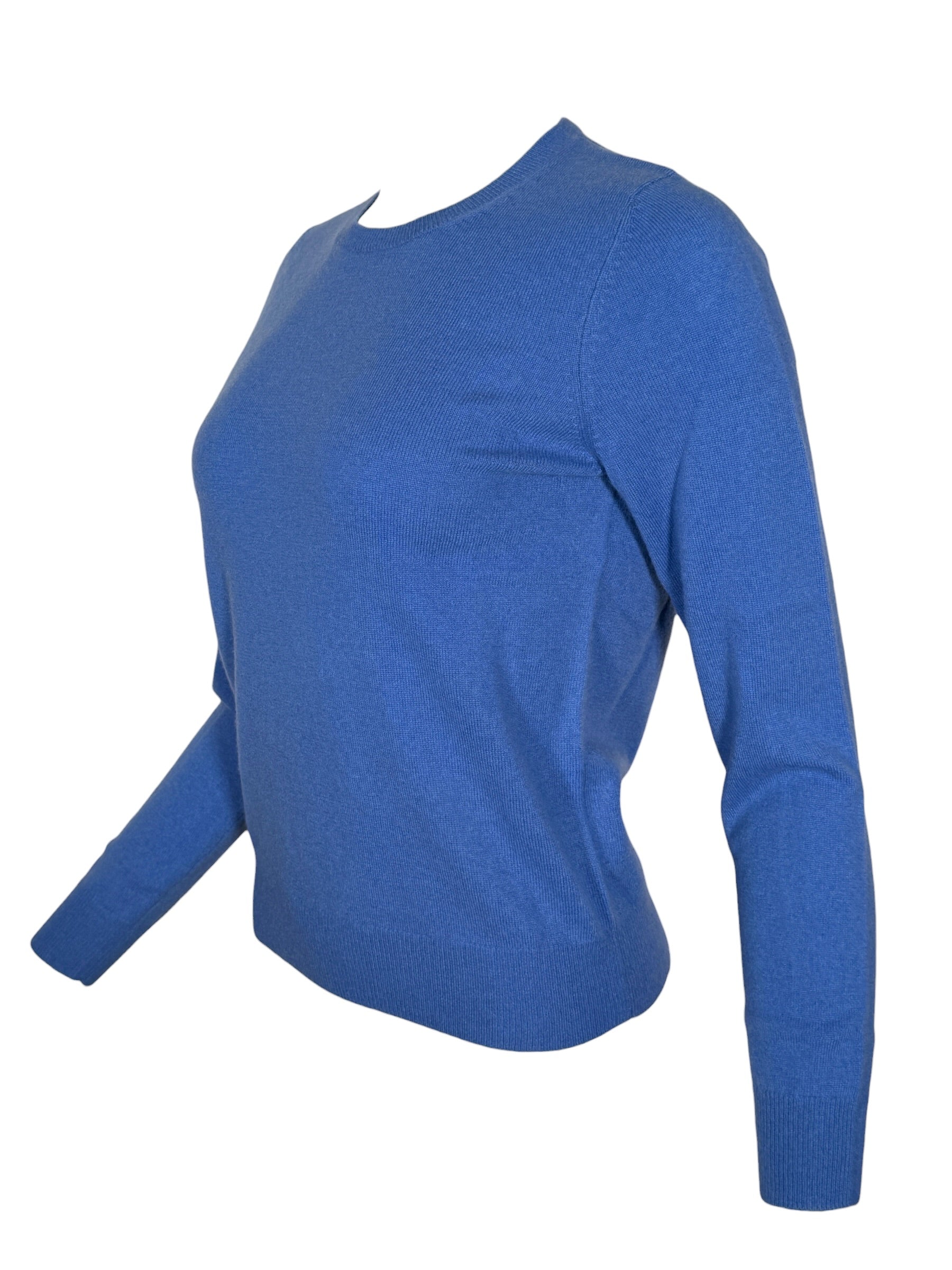 REPEAT CASHMERE PULLOVER - AZURE