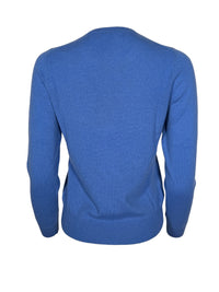 REPEAT CASHMERE PULLOVER - AZURE