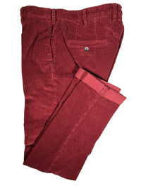 MASON'S COTTON STRETCH CORDUROY TROUSER - PAPRIKA