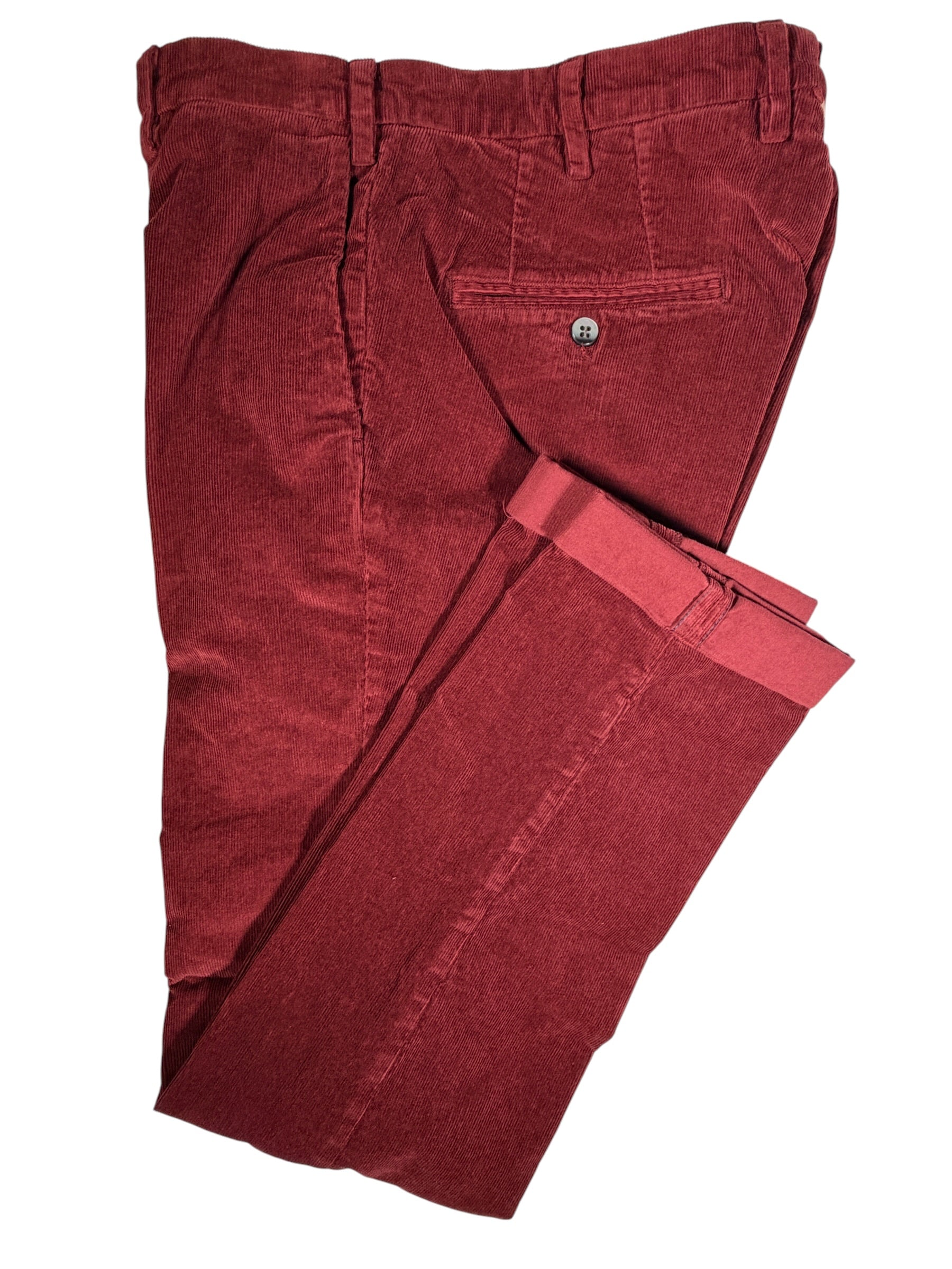 MASON'S COTTON STRETCH CORDUROY TROUSER - PAPRIKA