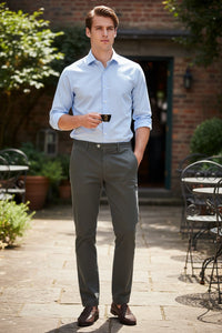 MASON'S MODAL/COTTON STRETCH TROUSER - DARK OLIVE