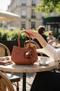 HOUSE OF FLORENCE - KAYLA PALMELLATO SMALL TOTE - BRANDY