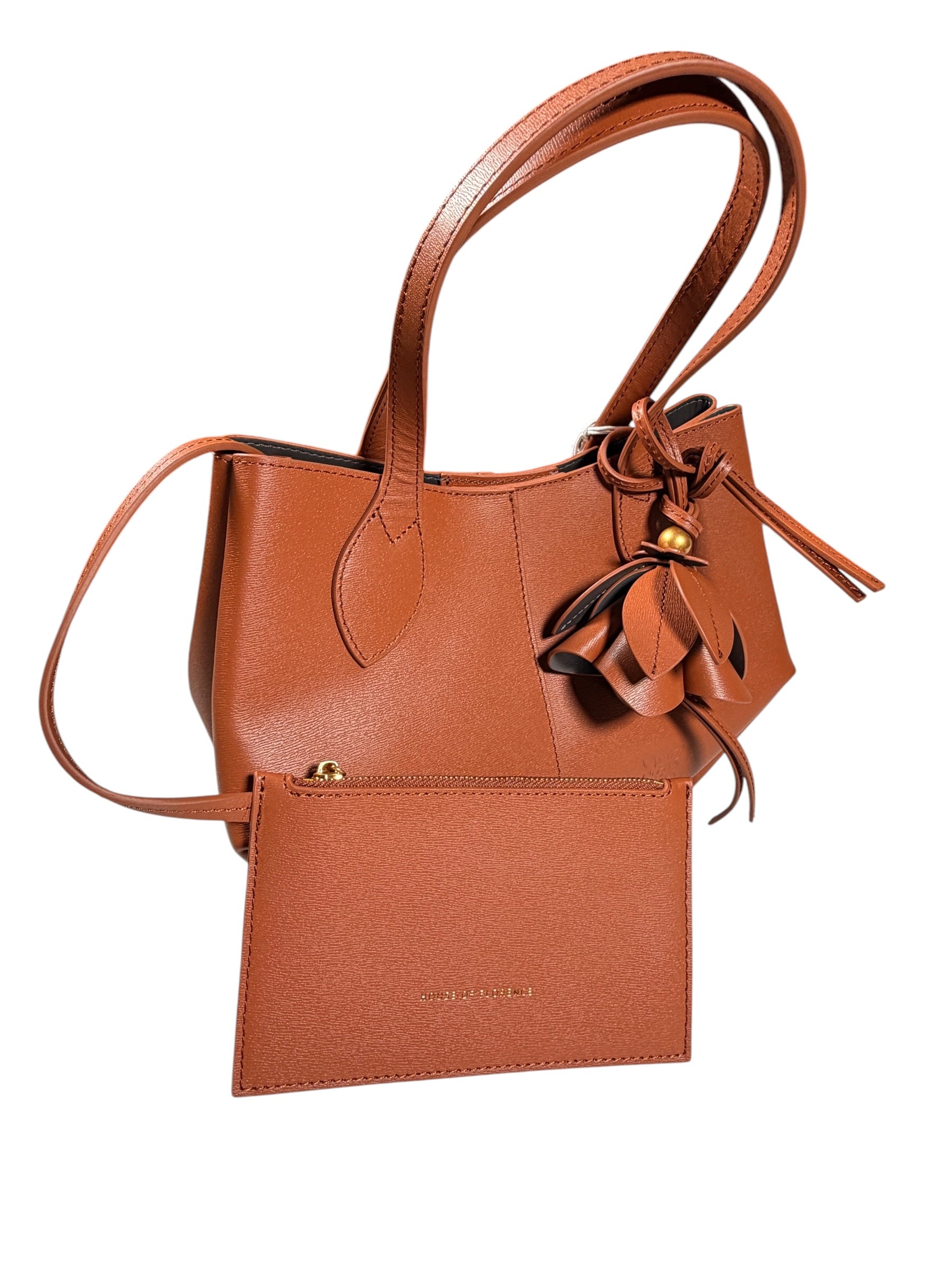 HOUSE OF FLORENCE - KAYLA PALMELLATO SMALL TOTE - BRANDY