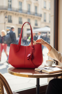 HOUSE OF FLORENCE - KAYLA BIG TOTE - BURGUNDY