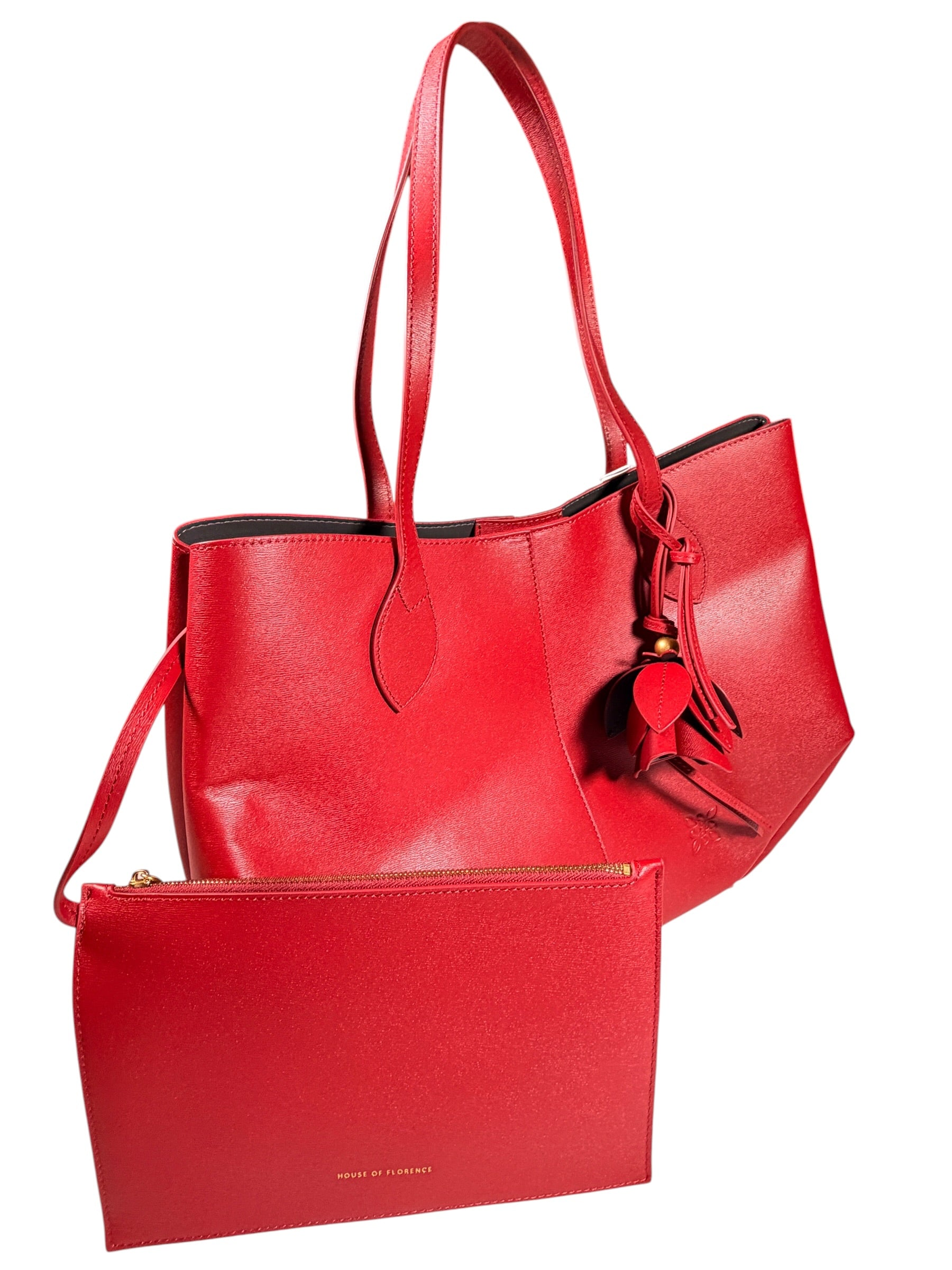 HOUSE OF FLORENCE - KAYLA BIG TOTE - BURGUNDY