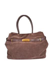 HOUSE OF FLORENCE - NOELA BIG SUEDE TOTE - MOCHA