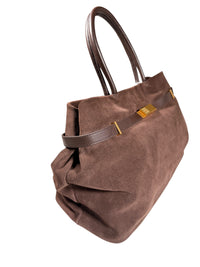 HOUSE OF FLORENCE - NOELA BIG SUEDE TOTE - MOCHA