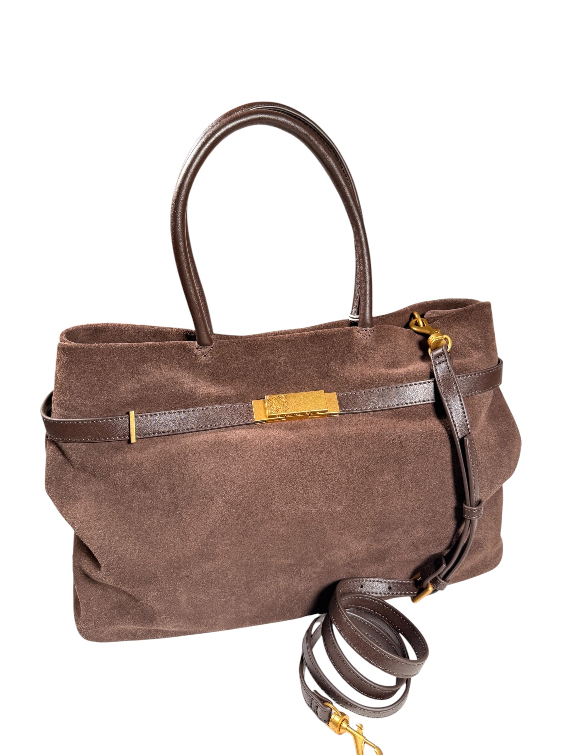 HOUSE OF FLORENCE - NOELA BIG SUEDE TOTE - MOCHA