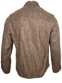 FEDELI WOOL PLAID JACKET - DARK CHOCOLATE