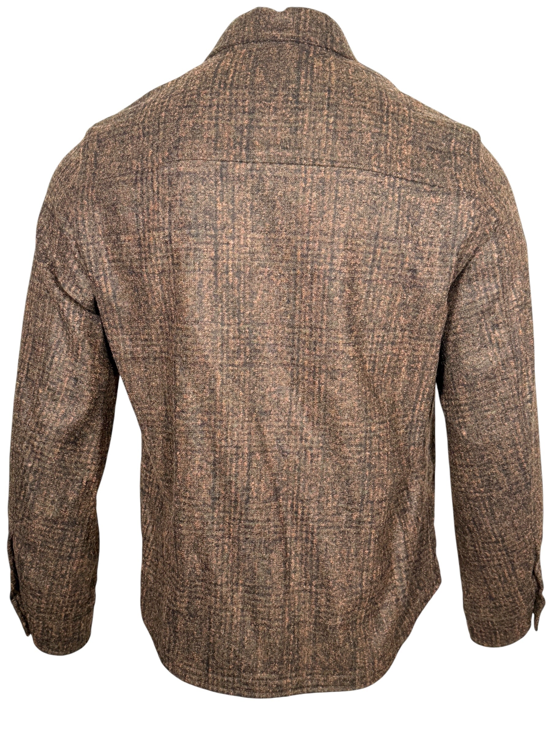 FEDELI WOOL PLAID JACKET - DARK CHOCOLATE