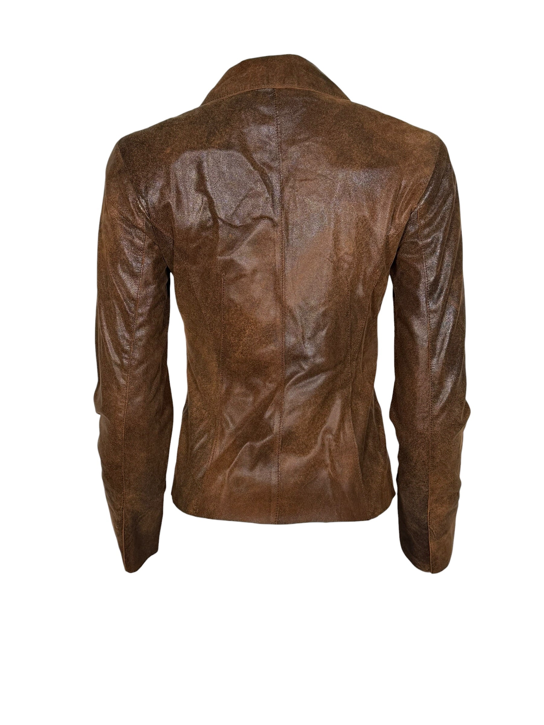 GRENN PILOT WOMEN'S VINTAGE CRACK JACKET - WHISKEY