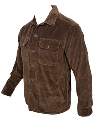 POLO RALPH LAUREN - LONG-SLEEVE 8 WALE CORDUROY LINED RECON MILITARY SHIRT - NUTMEG BROWN