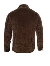 POLO RALPH LAUREN - LONG-SLEEVE 8 WALE CORDUROY LINED RECON MILITARY SHIRT - NUTMEG BROWN