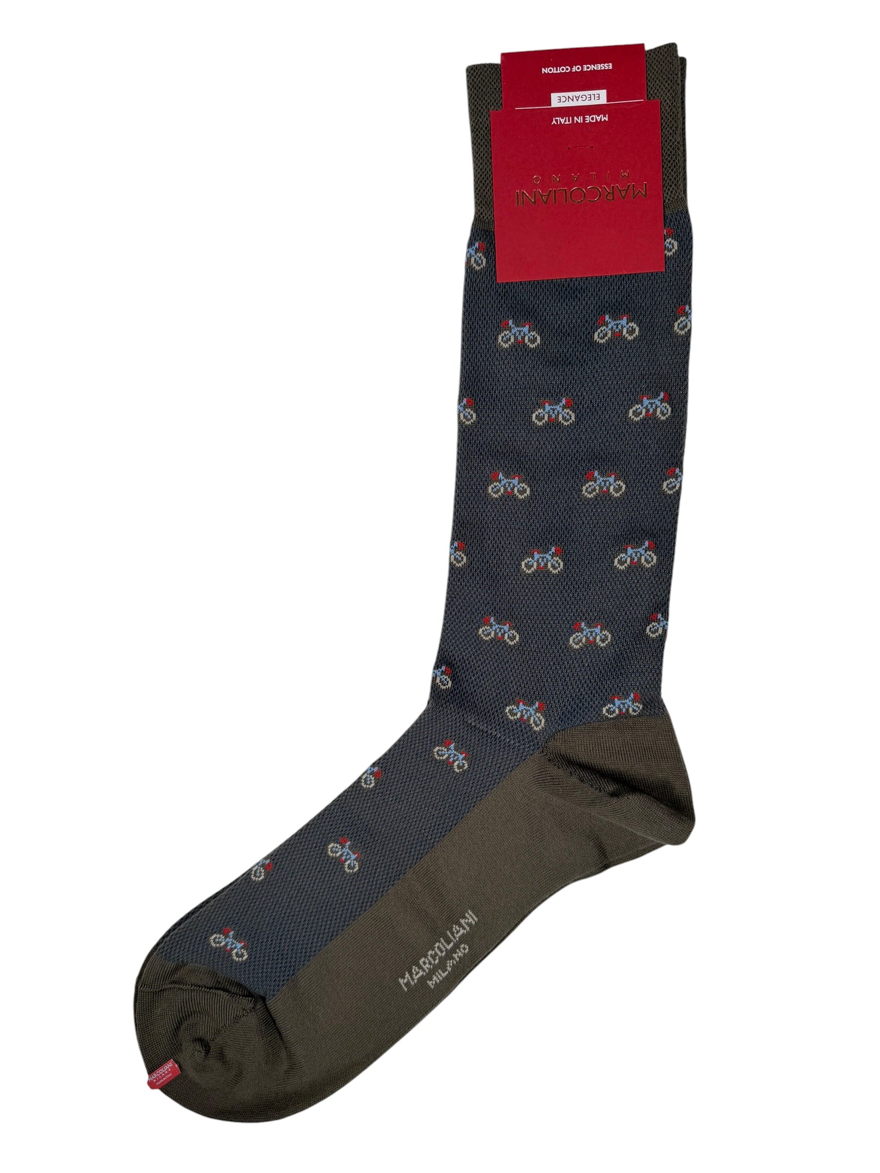 MARCOLIANI TINY BIKE CALF SOCK - OLIVE