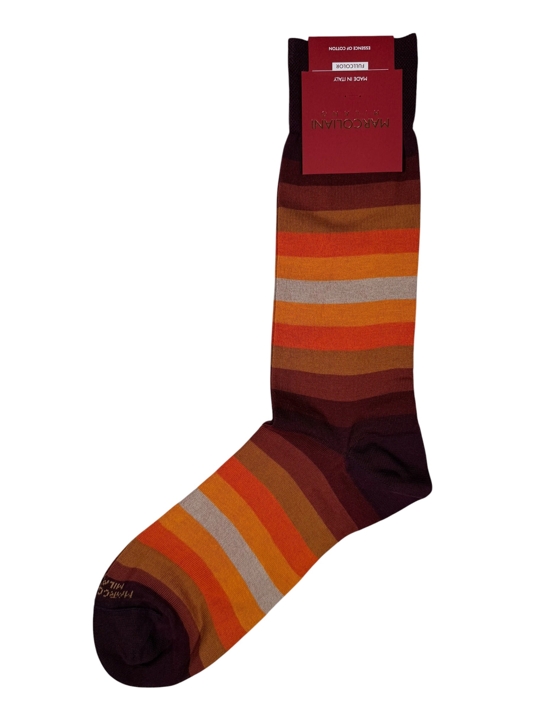 MARCOLIANI PIMA COTTON REFLECTIONS CALF SOCK - VINEYARD SHADES