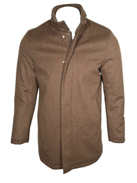 FRADI LORO PIANA STORM SYSTEM CAR COAT - TOBACCO