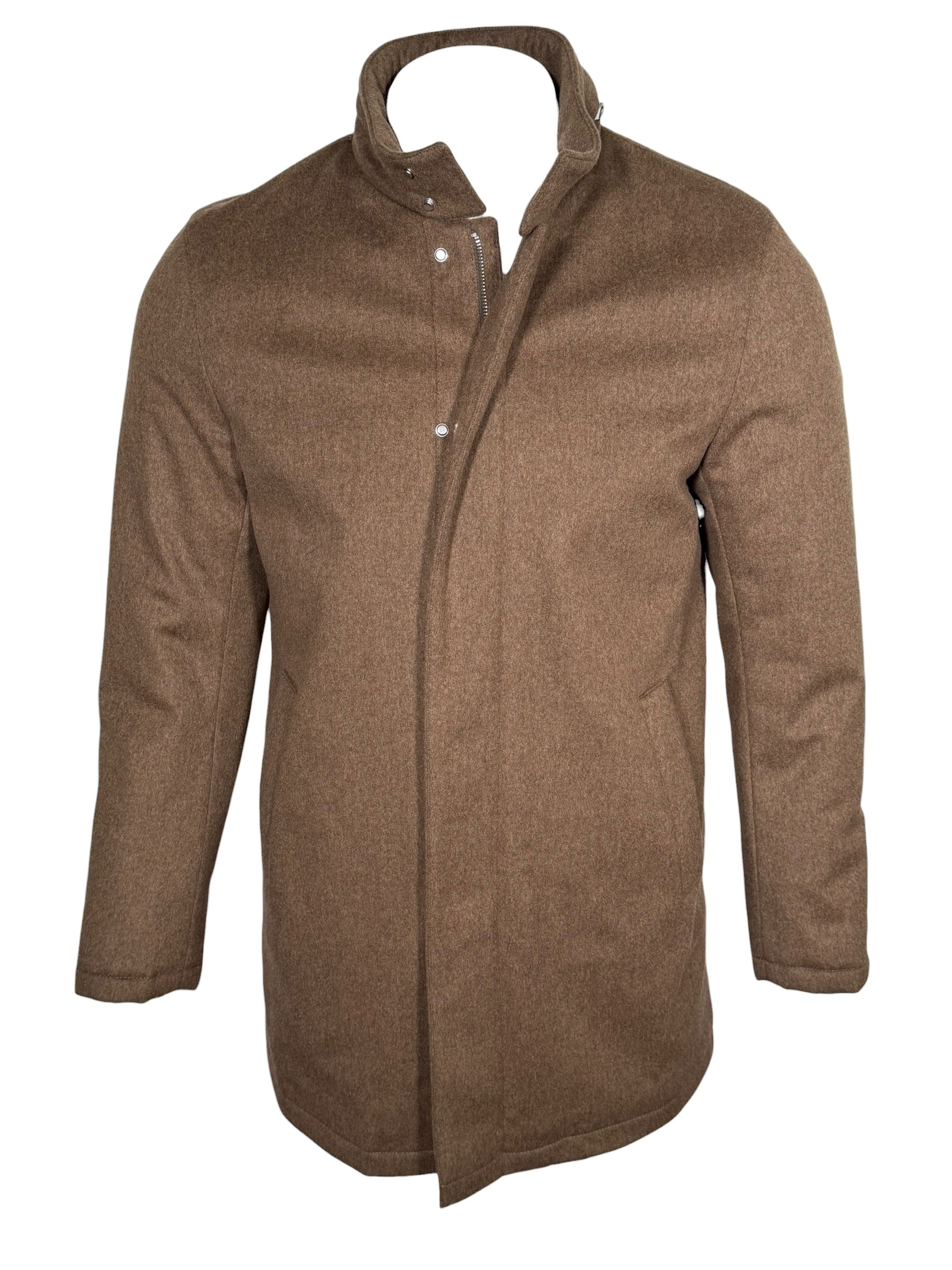 FRADI LORO PIANA STORM SYSTEM CAR COAT - TOBACCO