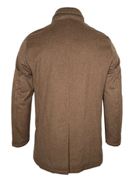 FRADI LORO PIANA STORM SYSTEM CAR COAT - TOBACCO