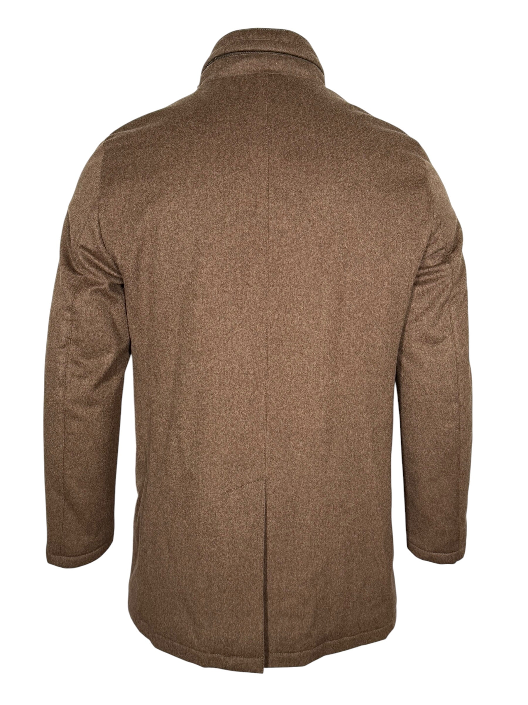 FRADI LORO PIANA STORM SYSTEM CAR COAT - TOBACCO