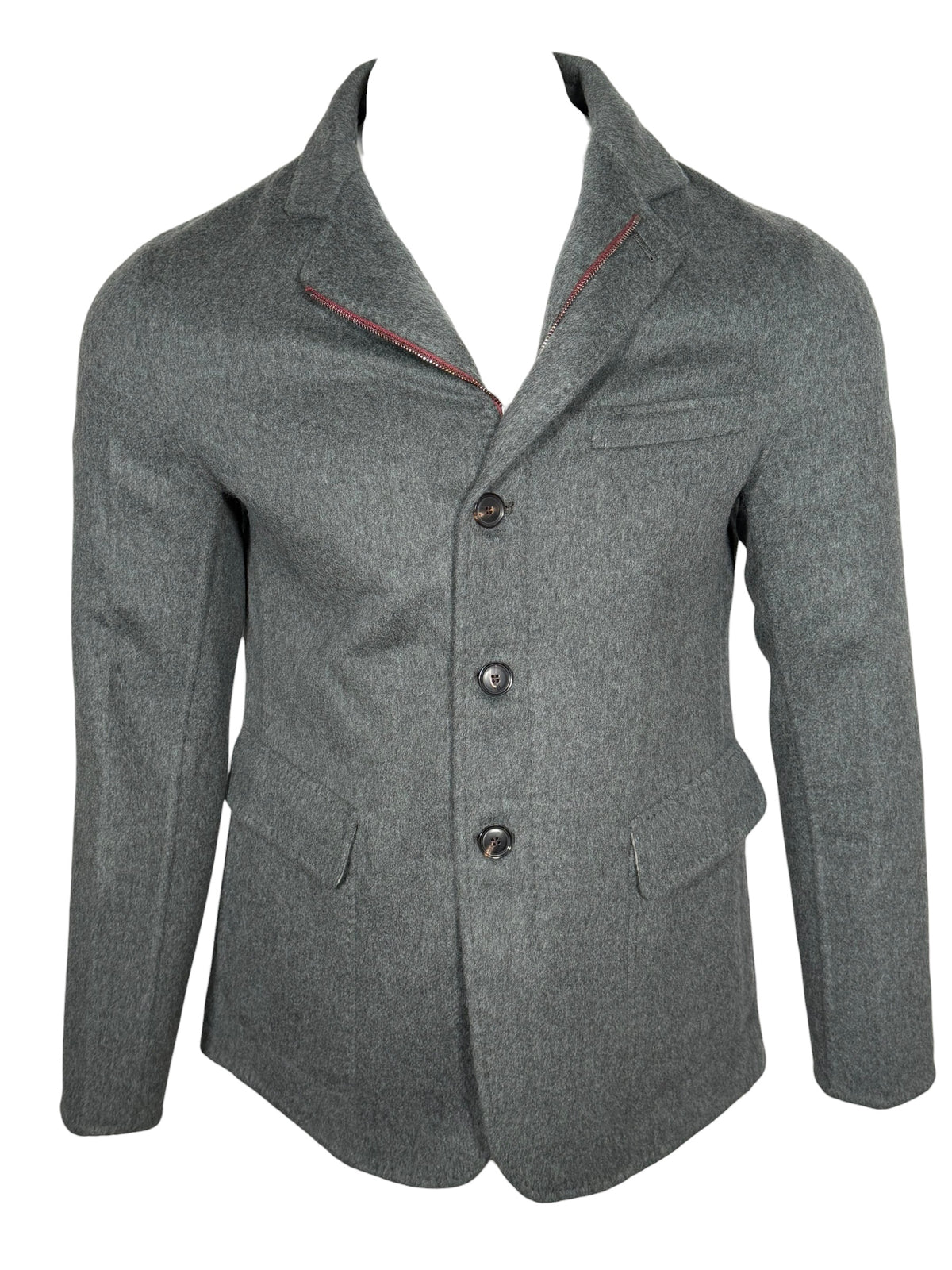 LUCIANO BARBERA CASHMERE BLEND HYBRID FIELD JACKET - FROSTED OLIVE