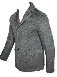 LUCIANO BARBERA CASHMERE BLEND HYBRID FIELD JACKET - FROSTED OLIVE