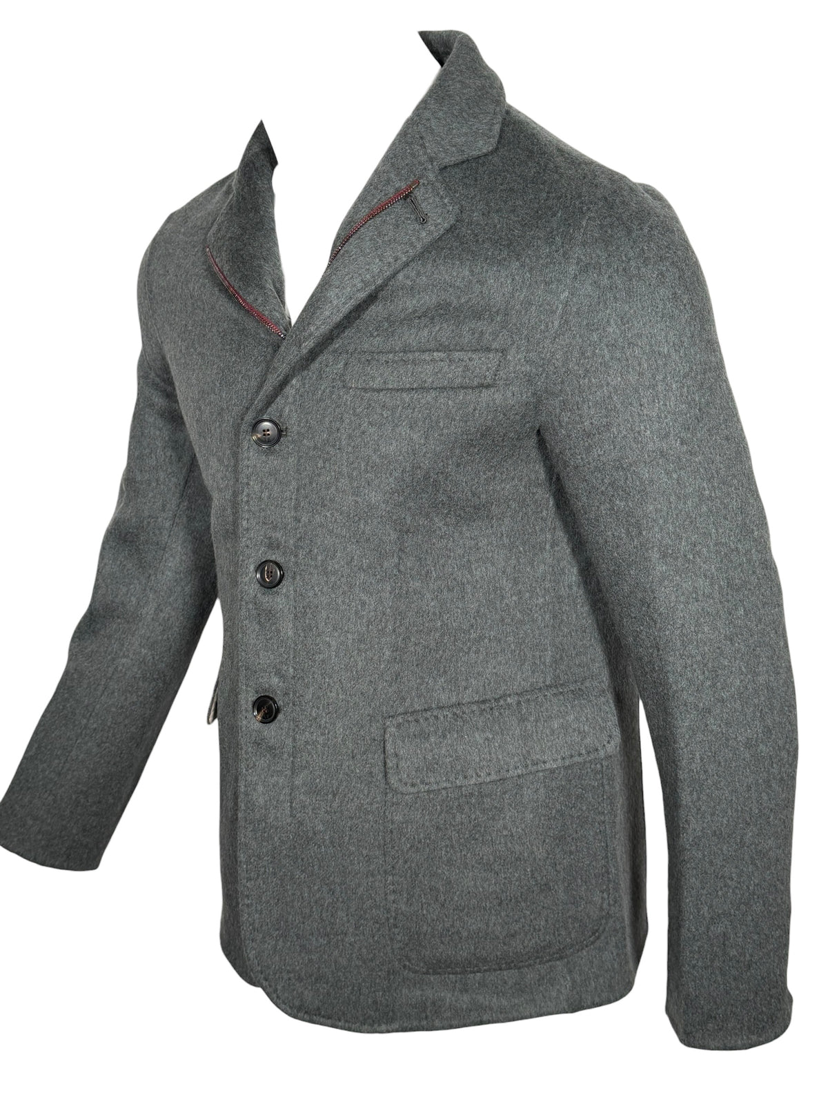 LUCIANO BARBERA CASHMERE BLEND HYBRID FIELD JACKET - FROSTED OLIVE