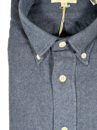 HARTFORD MEN'S COTTON MELANGE FLANNEL SHIRT - NAVY