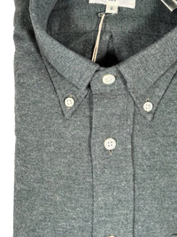 HARTFORD MEN'S COTTON MELANGE FLANNEL SHIRT - FOREST
