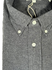 HARTFORD MEN'S COTTON MELANGE FLANNEL SHIRT - CHARCOAL