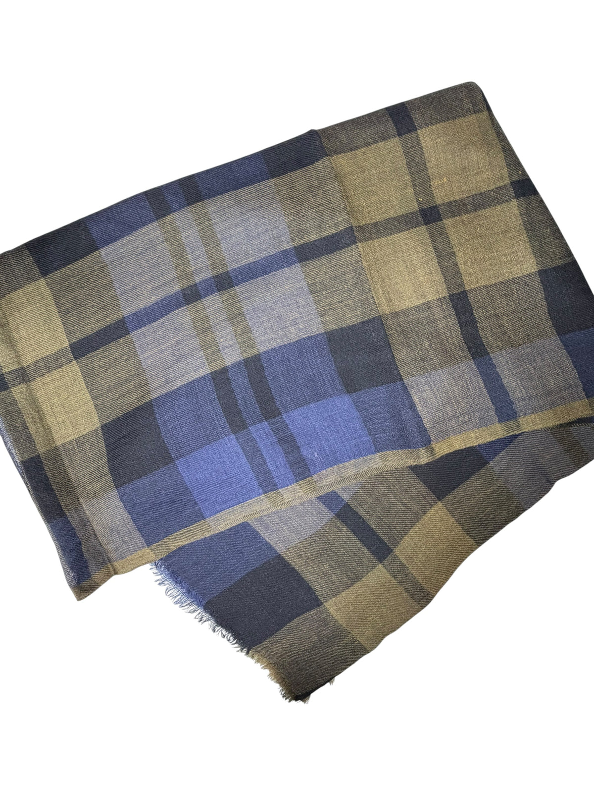 HARTFORD TARTAN SCARF - NAVY/INDIGO/OLIVE