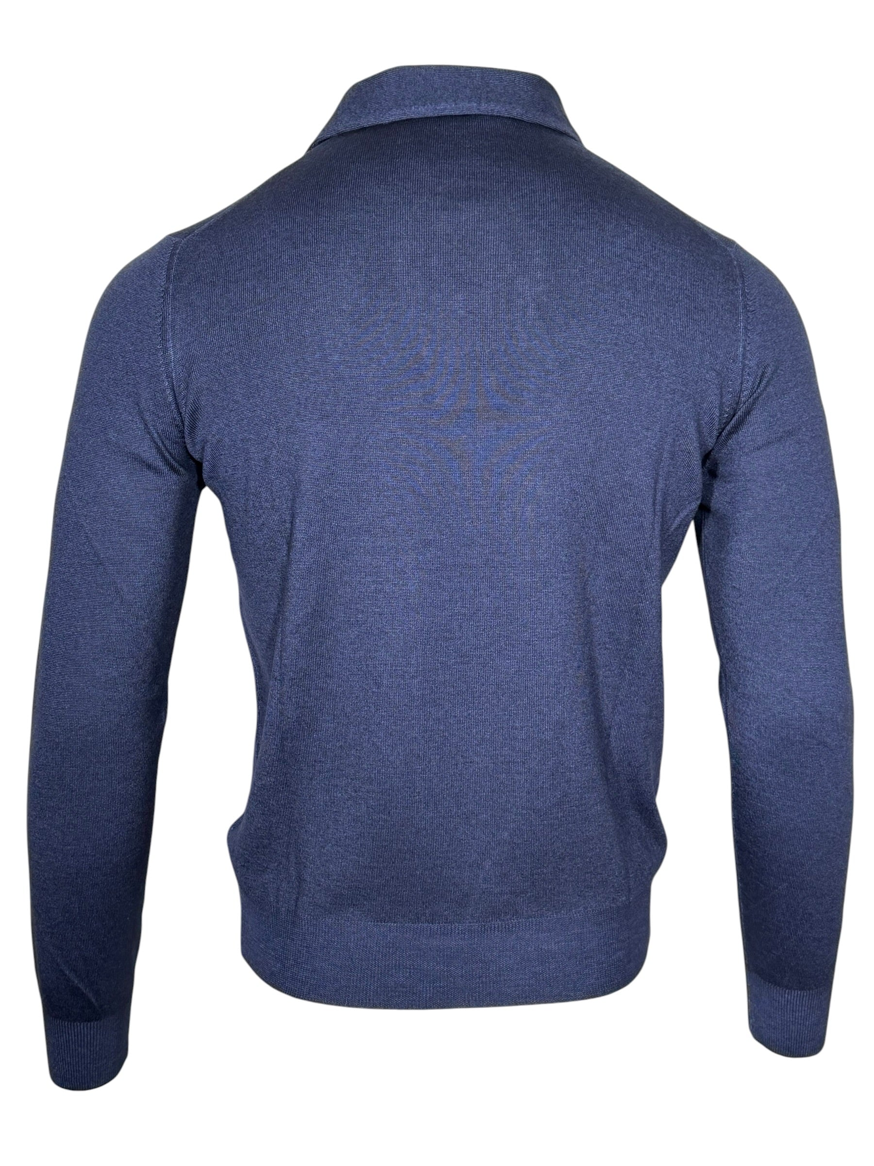 BUTTON DOWN VINTAGE LONG SLEEVE POLO - NAVY