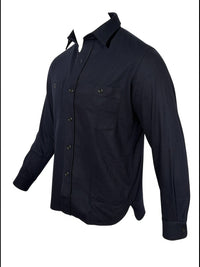 HARTFORD MEN'S WASHABLE WOOL OVERSHIRT - NAVY