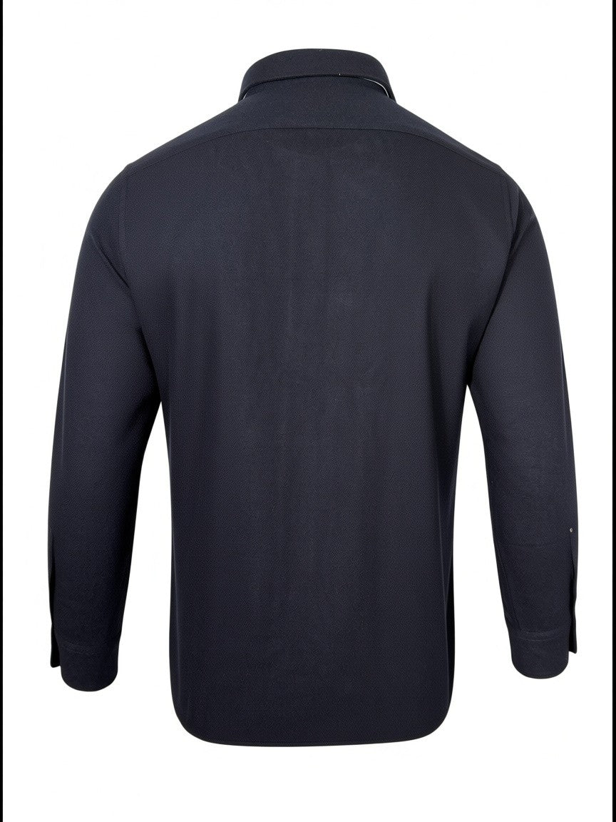 HARTFORD MEN'S WASHABLE WOOL OVERSHIRT - NAVY