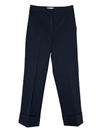 VIA MASINI 80 WOMEN'S STRAIGHT LEG CUFF TROUSER - BLU