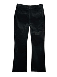 VIA MASINI 80 WOMEN'S DIAGONAL VELVET STRETCH TROUSER - CARBONE