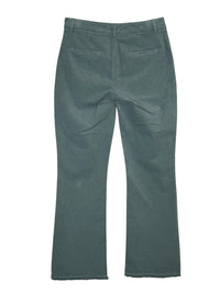 VIA MASINI 80 WOMEN'S DIAGONAL VELVET STRETCH TROUSER - CARTA ZUCCHERO