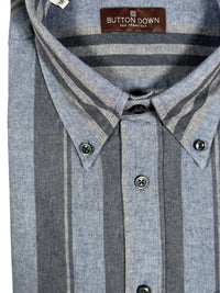 BUTTON DOWN SPORT SHIRT - BLUE MIXED STRIPE